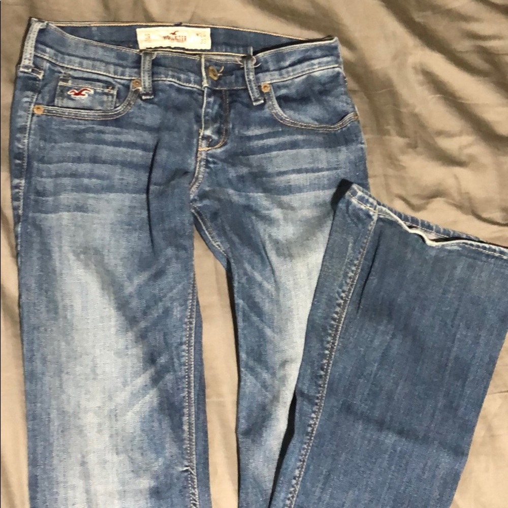 Hollister Co. medium wash flare jeans